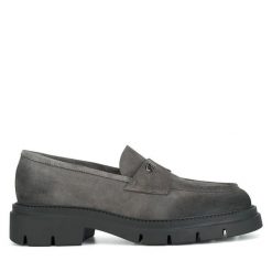 Loafersy GINO ROSSI. Szare mokasyny damskie Gino Rossi. Za 279.99 zł.