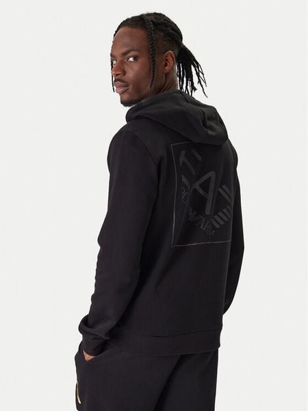 EA7 Emporio Armani Bluza 7M001490 AF17787 UC001 Czarny Regular Fit. Czarne bluzy męskie EA7 Emporio Armani, m, bez wzorów, z bawełny, bez kaptura. Za 589.99 zł.