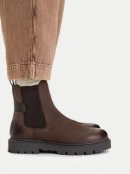 Lasocki Sztyblety CEO-WI23-GORDA-06 Brązowy. Brązowe botki damskie Lasocki, z nubiku, bez obcasa, na płaskiej podeszwie, bez zapięcia. Za 249.99 zł.