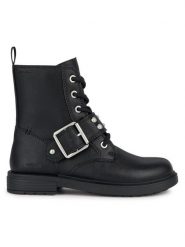 Geox Botki Jr Eclair J369QD 000BU C9999 S Czarny. Czarne botki dziewczęce Geox, z tworzywa sztucznego, bez zapięcia. Za 339.99 zł.