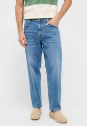 Męskie Spodnie Jeansowe Mustang Style Denver Tapered Denim Blue 1016327 5000 583. Niebieskie spodnie materiałowe męskie Mustang, l, bez wzorów, z denimu. Za 219.99 zł.