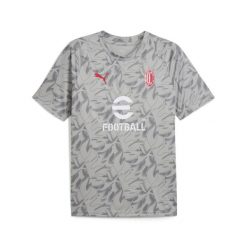 Męska koszulka przedmeczowa AC Milan PUMA Smokey Gray White. Białe koszulki sportowe męskie Puma, m, bez wzorów, bez kołnierzyka, bez ramiączek, do piłki nożnej. Za 289.00 zł.