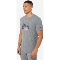 Koszulka SUPER.NATURAL M DOLOMITES CAMPSITES TEE. Szare koszulki sportowe męskie super.natural, na zimę, m, bez wzorów, z dzianiny, bez kołnierzyka, bez ramiączek. Za 299.99 zł.