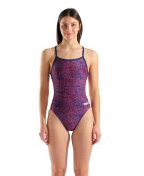 Strój Kąpielowy Damski Arena Snakeskin Swimsuit Challengeback. Niebieskie kostiumy jednoczęściowe damskie Arena, bez wzorów, z materiału, do pływania. Za 209.99 zł.