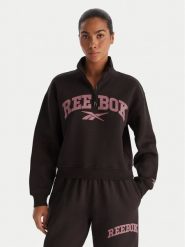 Reebok Bluza Tatty RK25167CCW Czarny Regular Fit. Czarne bluzy damskie Reebok, s, bez wzorów, z bawełny, bez kaptura. Za 89.99 zł.