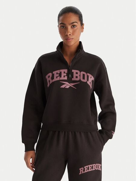 Reebok Bluza Tatty RK25167CCW Czarny Regular Fit. Czarne bluzy damskie Reebok, s, bez wzorów, bez kaptura. Za 219.99 zł.