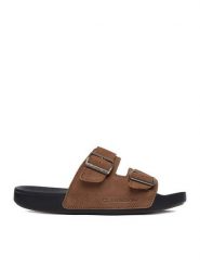 Quiksilver Klapki CWBEO-RAPID-32 MI08 Brązowy. Brązowe klapki męskie Quiksilver, ze skóry. Za 159.99 zł.