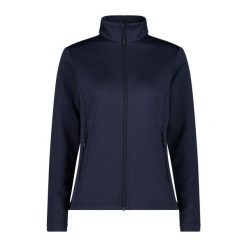 Sweter damski z golfem CMP. Niebieskie bluzy sportowe damskie CMP, s, bez wzorów, z polaru, bez kaptura, na golfa. Za 307.50 zł.