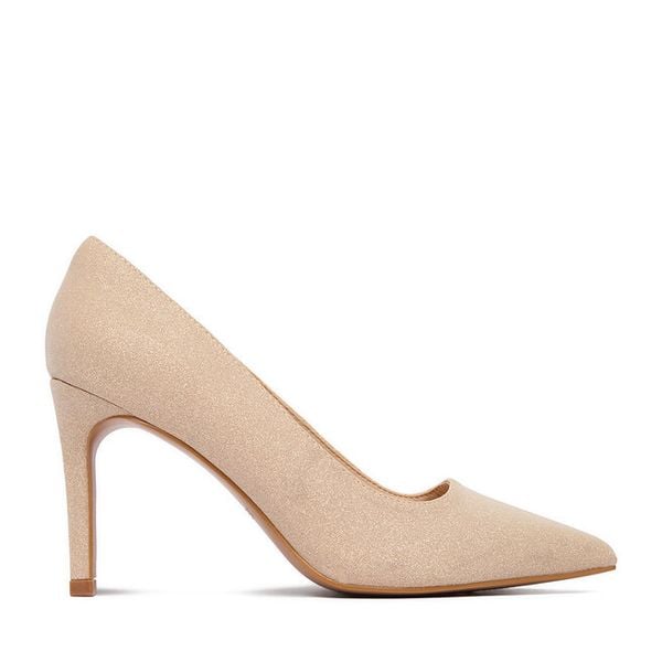 Szpilki JENNY. Brązowe szpilki damskie Jenny, bez wzorów, bez obcasa, bez zapięcia. Za 139.99 zł.