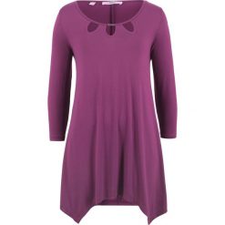 Tunika shirtowa, rękawy 3/4 bonprix fiołkowy. Fioletowe tuniki damskie bonprix. Za 89.99 zł.