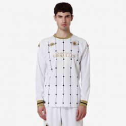 Koszulka wyjazdowa z długim rękawem FC Versailles 78 2024/25. Białe bluzki z długim rękawem męskie Kappa, m, bez wzorów, eleganckie, bez kołnierzyka. Za 404.25 zł.