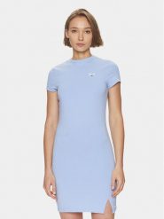 Tommy Jeans Sukienka letnia Script DW0DW17926 Błękitny Regular Fit. Niebieskie sukienki damskie Tommy Jeans, na lato, xs, bez wzorów, z bawełny, bez kołnierzyka, bez ramiączek. Za 239.99 zł.