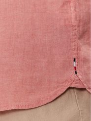 Tommy Hilfiger Koszula MW0MW35207 Różowy Regular Fit. Czerwone koszule męskie Tommy Hilfiger, m, bez wzorów, ze lnu, bez kołnierzyka, bez ramiączek. Za 349.99 zł.