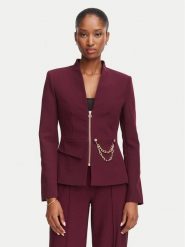 Rinascimento Marynarka CFC0130160003 Bordowy Slim Fit. Czerwone żakiety damskie Rinascimento, s, bez wzorów, z syntetyku. Za 944.99 zł.