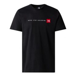 Koszulka sportowa męska The North Face Never Stop Exploring. Czarne koszulki sportowe męskie The North Face, m, bez wzorów, bez kołnierzyka, bez ramiączek, trekkingowe. Za 227.00 zł.