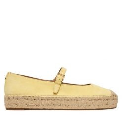 Espadryle LAUREN RALPH LAUREN. Żółte espadryle damskie Lauren Ralph Lauren, bez wzorów, bez obcasa, bez zapięcia. Za 689.99 zł.
