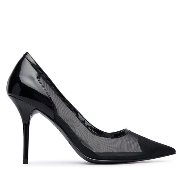 Szpilki LOVE MOSCHINO. Czarne szpilki damskie Love Moschino, bez wzorów, bez obcasa, bez zapięcia. Za 559.99 zł.