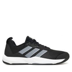 Buty na siłownię adidas. Czarne obuwie sportowe damskie Adidas, bez wzorów, na fitness i siłownię. Za 319.99 zł.