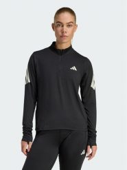 Adidas Bluza techniczna Iconic Running JZ5149 Czarny Regular Fit. Czarne bluzy damskie Adidas, s, bez wzorów, z syntetyku, bez kaptura. Za 218.99 zł.