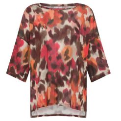 Koszulka Deha Allover Oversize Damskie. Czerwone t-shirty damskie Deha, m, bez wzorów, z materiału, eleganckie, bez kołnierzyka. Za 318.99 zł.