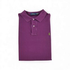 Second life - Koszulka polo męska z krótkim rękawem Bordeaux - Jak nowy. Czerwone koszulki polo męskie Ralph Lauren, m, bez wzorów, bez kołnierzyka, bez ramiączek, na golfa. Za 114.17 zł.