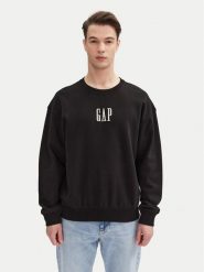 Gap Bluza 648026-10 Czarny Oversize. Czarne bluzy męskie GAP, m, bez wzorów, z bawełny, bez kaptura. Za 189.99 zł.