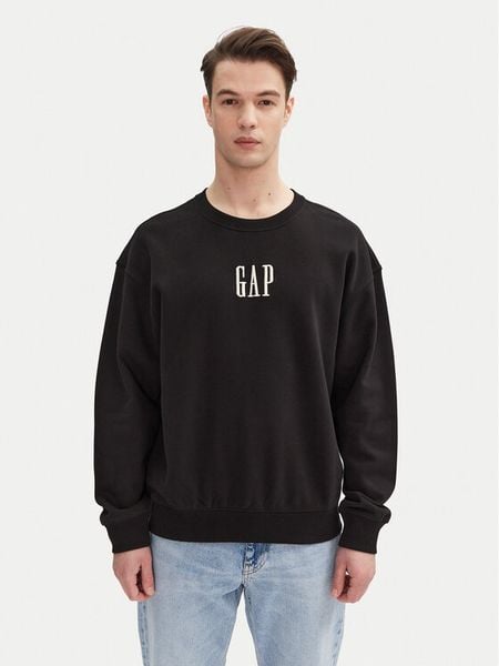 Gap Bluza 648026-10 Czarny Oversize. Czarne bluzy męskie GAP, m, bez wzorów, z bawełny, bez kaptura. Za 189.99 zł.