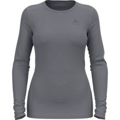 Bluza termoaktywna damska Odlo Merino 260 BL Top Crew Neck LS. Szare bluzy sportowe damskie Odlo, s, bez wzorów, bez kaptura, trekkingowe. Za 365.99 zł.