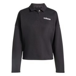 Bluza damska adidas Essentials. Czarne bluzy damskie Adidas, s, bez wzorów, z wiskozy, bez kaptura. Za 186.99 zł.