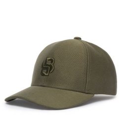 Czapka z daszkiem BOSS. Zielone czapki i kapelusze męskie Boss, bez wzorów. Za 259.99 zł.