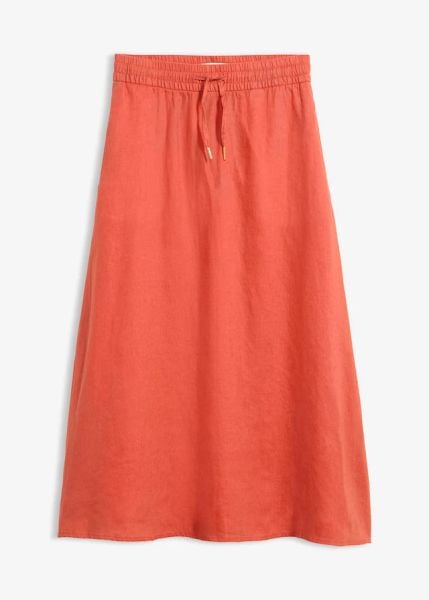 Spódnica maxi z czystego lnu. Brązowe spódnice damskie bonprix, bez wzorów, maxi. Za 239.99 zł.