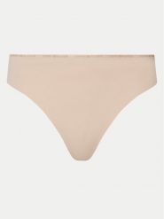 Tommy Hilfiger Stringi UW0UW05214 Beżowy. Brązowe stringi damskie Tommy Hilfiger, s, bez wzorów, z syntetyku. Za 69.99 zł.