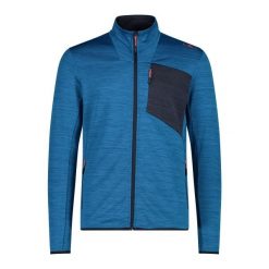 Bluza męska turystyczna CMP 35G6777. Niebieskie bluzy sportowe męskie CMP, l, bez wzorów, z polaru, bez kaptura, trekkingowe. Za 309.00 zł.