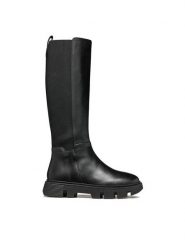Geox Loafersy Vilde D46UAD 043NH C9999 Czarny. Czarne mokasyny damskie Geox, ze skóry. Za 719.99 zł.