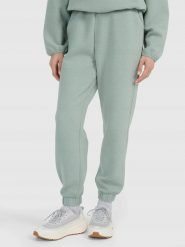 SPODNIE DAMSKIE DRESOWE 4F Z DZIANINY WAFLOWEJ TTROF1184 XL. Zielone spodnie dresowe damskie 4f, uniwersalny, bez wzorów, z bawełny. Za 169.99 zł.