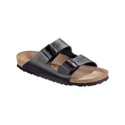 Klapki męskie Birkenstock Arizona Leder. Czarne klapki męskie Birkenstock, z materiału. Za 708.00 zł.
