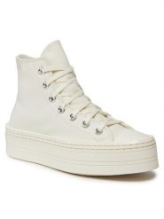 Converse Trampki Chuck Taylor All Star Modern Lift Platform Canvas A06140C Beżowy. Brązowe trampki i tenisówki damskie Converse, bez wzorów, z materiału, retro, bez zapięcia. Za 289.99 zł.