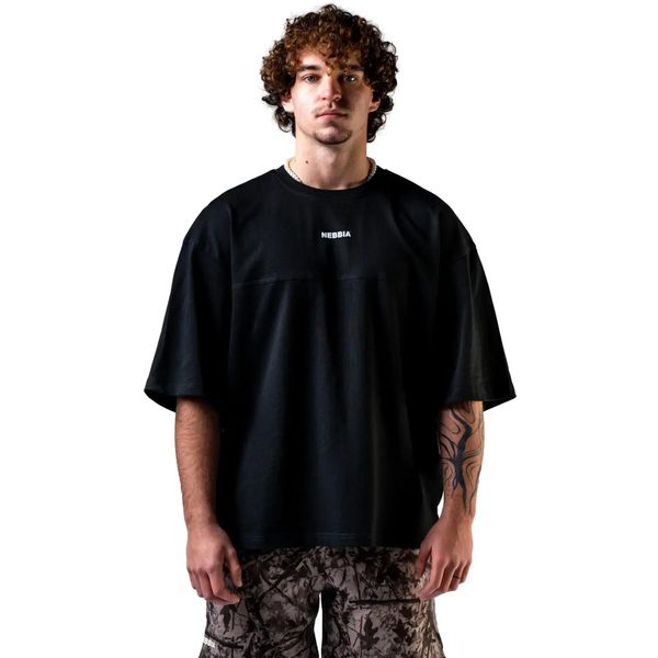 T-shirt Nebbia Power Oversized. Brązowe t-shirty męskie Nebbia, l, bez wzorów, z bawełny, klasyczne, bez kołnierzyka. Za 229.99 zł.