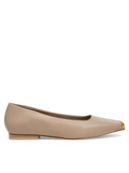 Gino Rossi Baleriny ENNA-01 Beżowy. Brązowe baleriny damskie Gino Rossi, bez wzorów, ze skóry, bez obcasa. Za 229.99 zł.