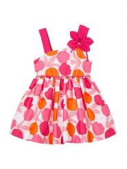 Mayoral Sukienka elegancka 3924 Różowy Regular Fit. Czerwone sukienki dla dziewczynek Mayoral, bez wzorów, z bawełny, eleganckie, bez ramiączek. Za 232.99 zł.