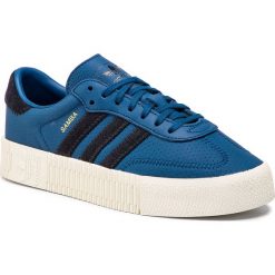 Buty adidas - Sambarose W BD7685 Legmar/Cblack/Owhite. Niebieskie obuwie sportowe damskie Adidas, bez wzorów, z materiału, bez obcasa, na płaskiej podeszwie, bez zapięcia. W wyprzedaży za 249.00 zł.