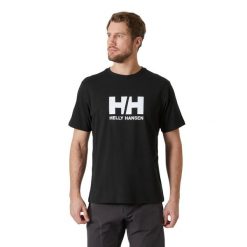 Koszulka bawełniana męska Helly Hansen HH Logo T-Shirt 2.0. Czarne koszulki sportowe męskie Helly Hansen, m, bez wzorów, z bawełny, bez kołnierzyka, bez ramiączek, trekkingowe. Za 157.00 zł.