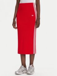 Adidas Spódnica ołówkowa adicolor Knit 3-Stripes JW2660 Czerwony Regular Fit. Czerwone spódnice damskie Adidas, m, bez wzorów, z wiskozy, ołówkowe. Za 299.99 zł.