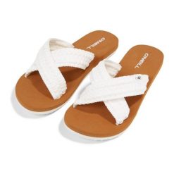 ONeill Klapki O'Neill Ditsy Bloom Slides 92800613214 białe. Białe klapki damskie bez wzorów, z bawełny, casualowe, bez obcasa. Za 288.12 zł.
