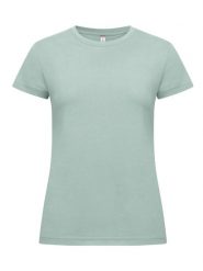 Clique New Classic-T Women – T‑shirt z ringspun bawełny, nowoczesny krój – Sage. Zielone t-shirty damskie CLIQUE, xs, bez wzorów, z bawełny, klasyczne, bez kołnierzyka. Za 104.39 zł.