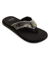 Japonki plażowe męskie Quiksilver Monkey Abyss. Zielone klapki męskie Quiksilver, z bawełny, sportowe. Za 109.99 zł.