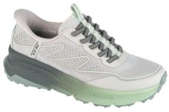 Buty sportowe Sneakersy damskie, Slip-Ins: Switch Back - Mist. Szare obuwie sportowe damskie Skechers, bez wzorów, z materiału, trekkingowe. Za 527.00 zł.
