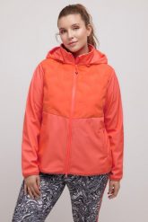 Damskie Kurtka Softshell pikowane wstawki dwukierunkowy suwak. Brązowe kurtki damskie Ulla Popken, plus size, bez wzorów, z elastanu. Za 639.99 zł.