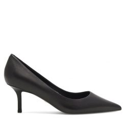 Szpilki GINO ROSSI. Czarne szpilki damskie Gino Rossi, bez wzorów, bez obcasa, bez zapięcia. Za 299.99 zł.