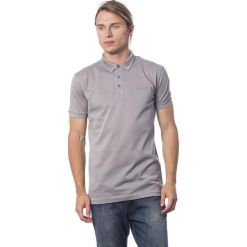 Koszulka polo w kolorze szarym. Szare koszulki polo męskie Roberto Cavalli, Trussardi, z haftami. W wyprzedaży za 319.95 zł.